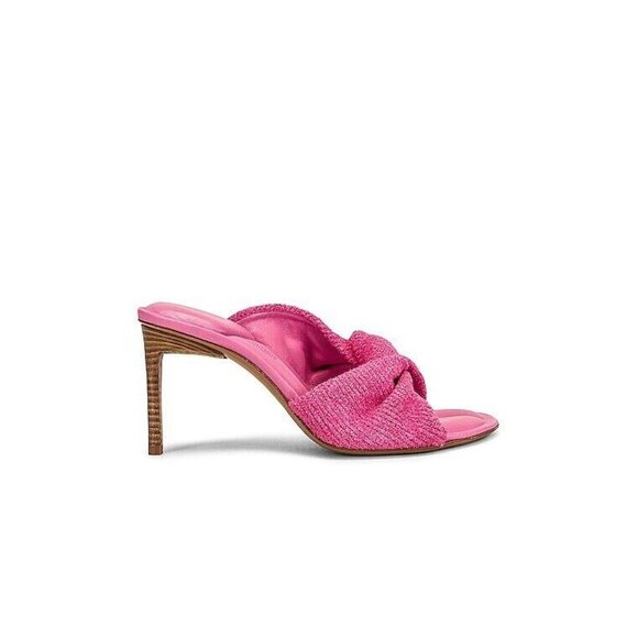 JACQUEMUS Les Mules Bagnu Heels Dark Pink - Picture 2 of 9